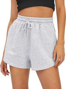Women Sports Shorts - Grey - View 2