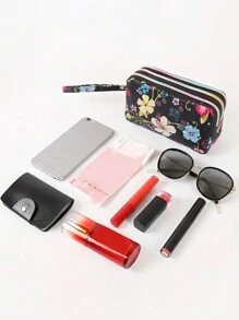 1 Miếng Thời trang Xu hướng Ví dài , In Mẫu Đa Ví tiền xu , Dung lượng lớn Ví Với Dây kéo Thời trang Xu hướng Ví dài , In Mẫu Đa Ví tiền xu , Dung lượng lớn Ví Với Dây kéo Ba lớp Dây kéo Cái túi Túi mỹ phẩm Điện thoại di động Cái túi Ví Cầm tay Cái túi Vải Nhỏ bé Cái túi Quý cô Và Nam Sử dụng hàng ngày Không thấm nước Túi vệ sinh - Nhiều màu - Xem 3