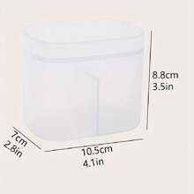 1 件双格珠宝收纳盒，家用发饰收纳盒，多功能收纳整理器，适用于发饰杂物发夹化妆品收纳盒 - 無色 - 查看 3