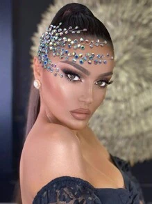 1pc Shiny Handmade Rhinestone Bridal Hair Comb, Suitable For Parties, Dances, Weddings Royal Boho Tiaras