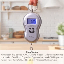 Báscula Digital con Pantalla LCD Retroiluminada - Capacidad de 110lb/50KG, Ergonómica, Portátil de Acero Inoxidable, Cocina, Hogar + ¡Regalo, Pilas! HOT SALE - Multicolor - Ver 5