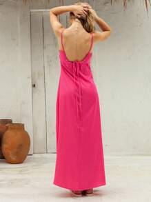 Women Dresses - Màu Hồng Tươi - Xem 2
