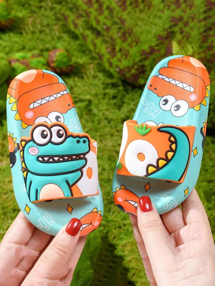 Cute Cartoon Cute Crocodile Super Comfortable Soft Sandals - Green - View 1