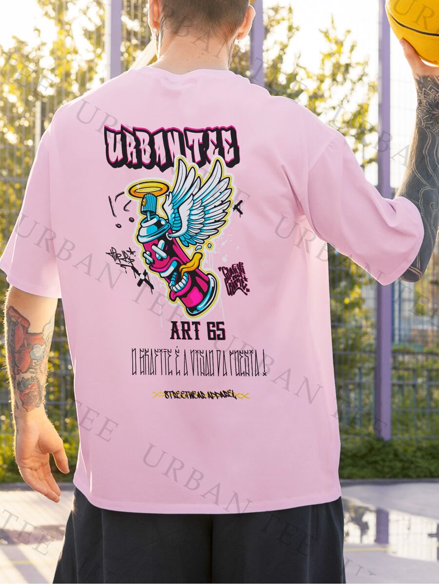 Men T-Shirts - 淺粉色 - 查看 1