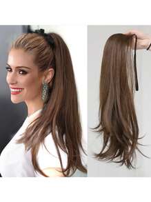 Synthetic Long Wavy Curly Ponytail For Women Ribbon Drawstring Tied To Hair Tail Hair Extension Natural Fake Hairpiece