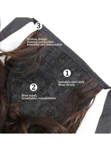 Synthetic Long Wavy Curly Ponytail For Women Ribbon Drawstring Tied To Hair Tail Hair Extension Natural Fake Hairpiece