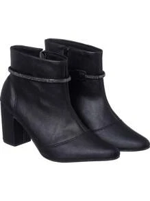 Women Mid-Calf Boots - 黑色 - 查看 1