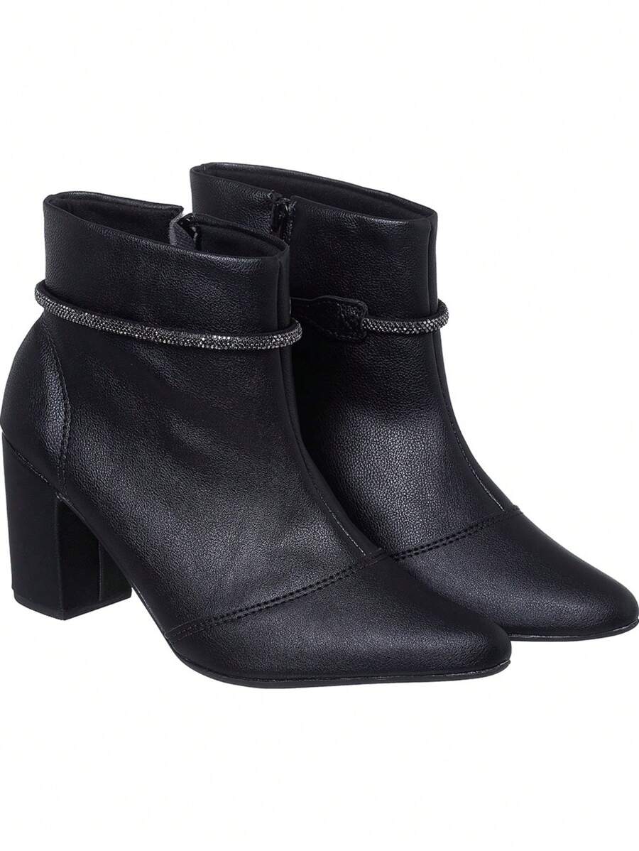 Women Mid-Calf Boots - 黑色 - 查看 1