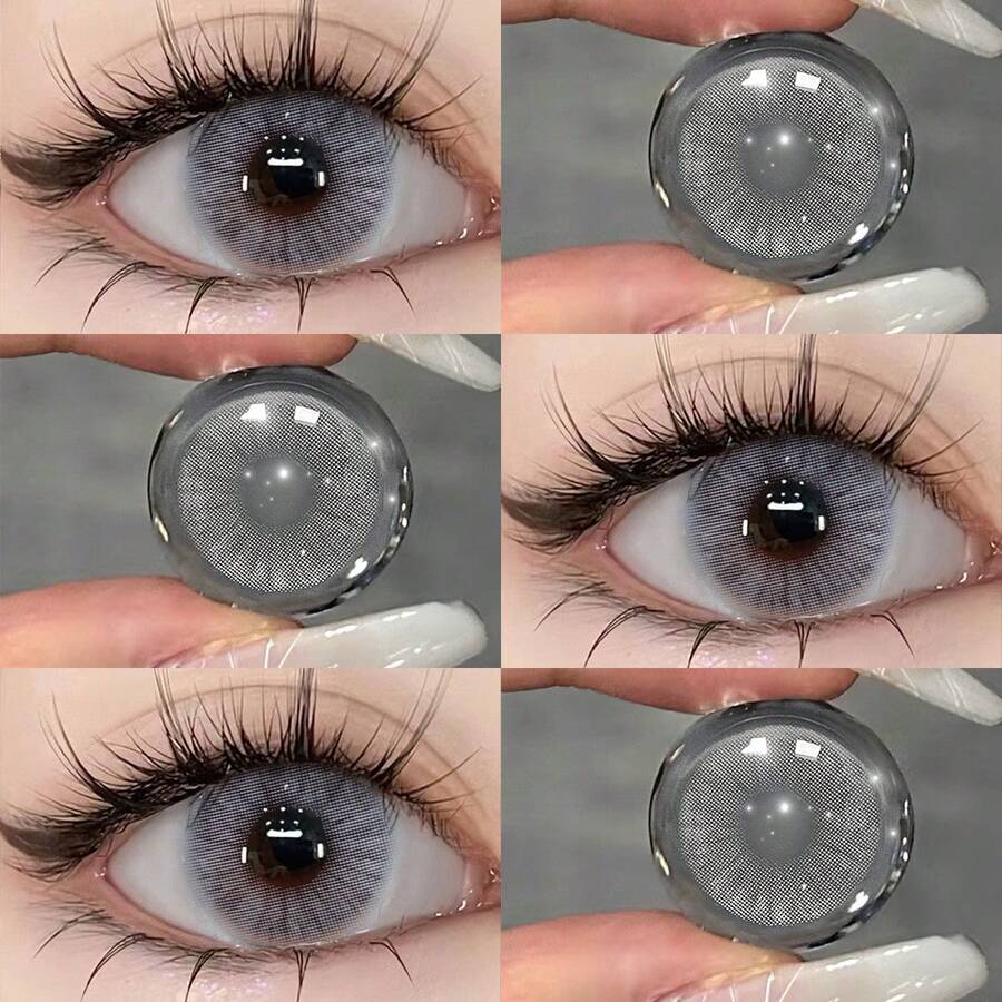 Magister 彩色隱形眼鏡 2 片/盒 Queen 冰灰色 14.0 毫米 公元前 6 個月 8.5 毫米度數 0.00 適合深色和淺色眼睛