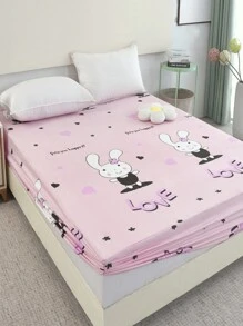 創意粉色兔子床單套裝 - 粉色 - 查看 3