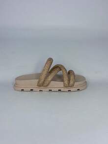 Women Flat Sandals - 乾枯玫瑰色 - 查看 2