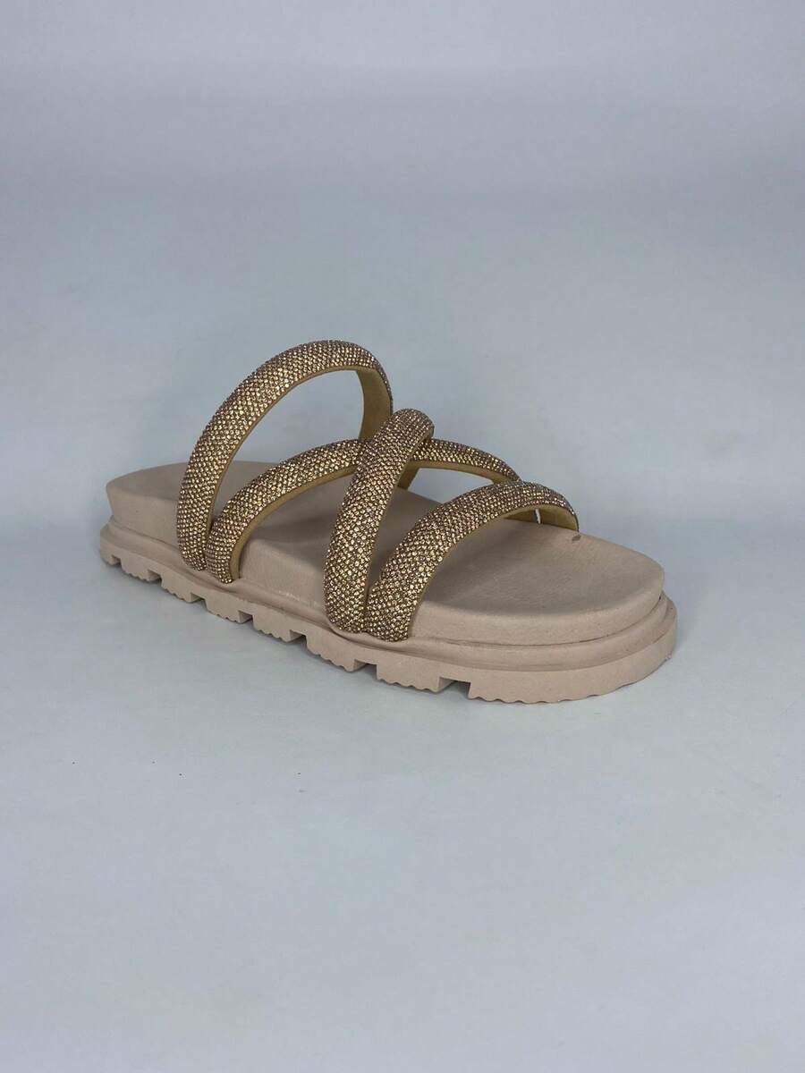Women Flat Sandals - 乾枯玫瑰色 - 查看 1
