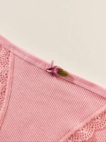 APRSEA 5pcs/Pack Women Low-Rise Solid Color Breathable Casual Sporty Bikini Panties