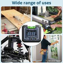 Digital Angle Gauge Level Box Protractor Angle Finder Inclinometer With Magnetic Base For Calculating In Helicopter/Bevel Angle Of Miter Saw/Automobile Test And Repair - Blue - View 7