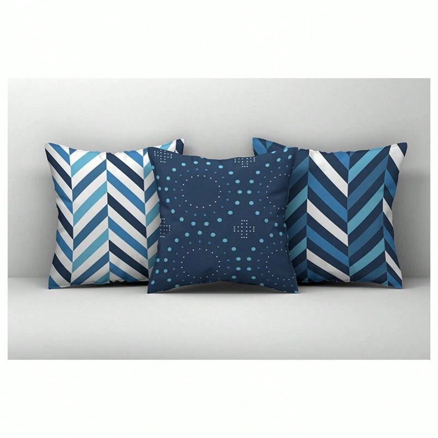 Arte e Cores Cushion Cover - 藍色的 - 查看 1