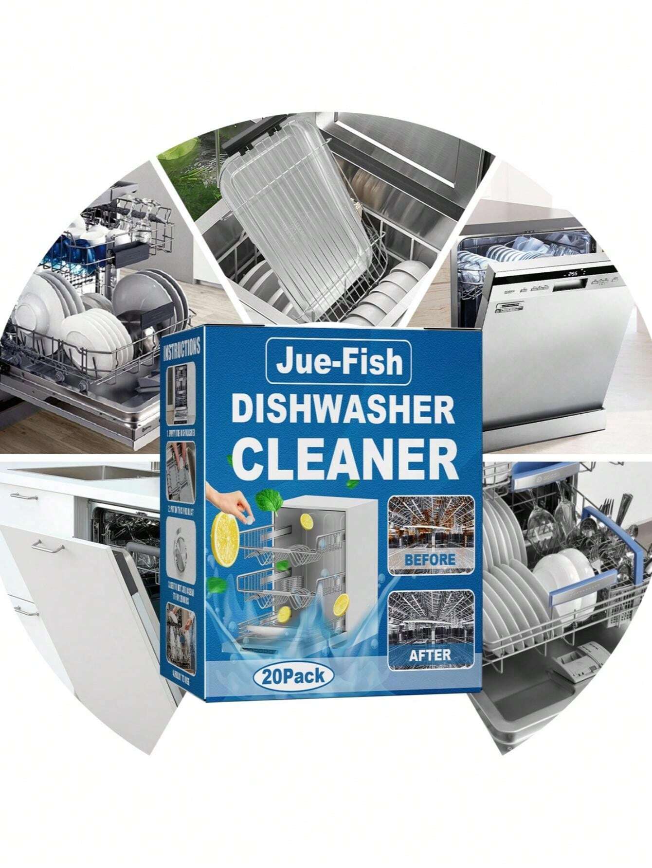 Dishwasher Cleaning Tablet, Removes Dirt, Oil Stains, And Limescale