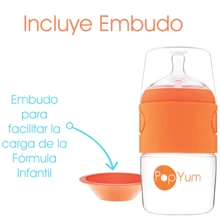POPYUM Biberón Anticólico para Bebé para Mezclar Fórmula 5oz/150ml - Naranja - Ver 7