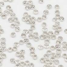 200/400/600入組2.5mm壓縮珠罩,帶扁平端,圓形分隔珠,金屬珠寶製作diy手工工具材料