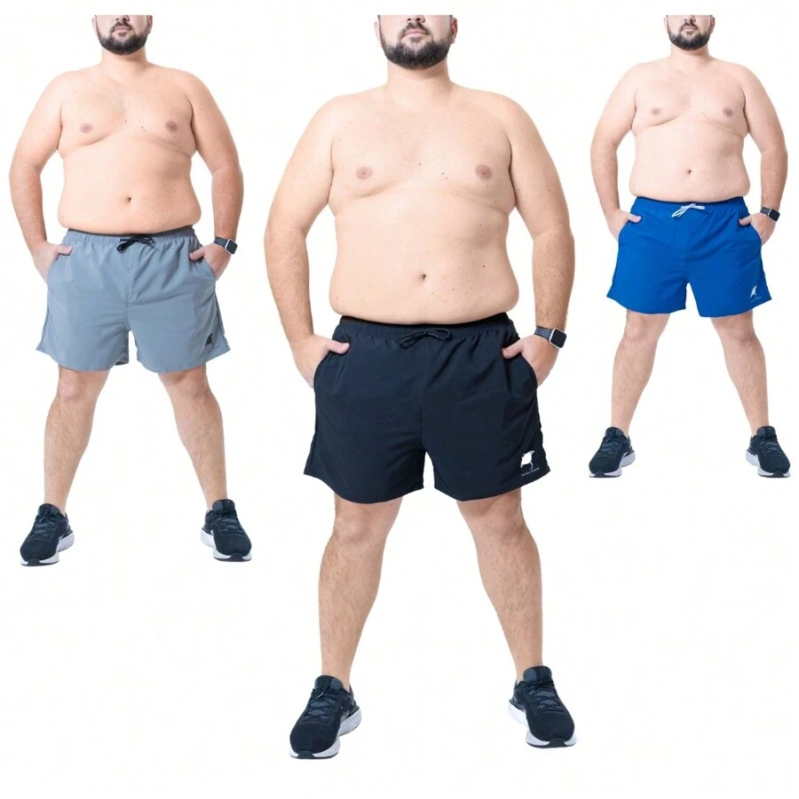 Arraia Maori Men Plus Size Shorts - 01 Black 01 Royal 01 Gray - View 1