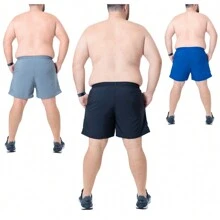 Arraia Maori Men Plus Size Shorts - 01 Black 01 Royal 01 Gray - View 2