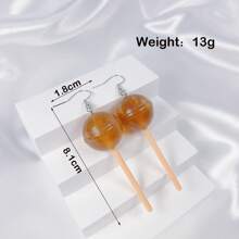 1pair Of Cute And Unique Earrings - Red - View 23