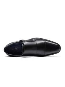 Men's Premium Monk Strap Slip-On Dress Loafers - Comfortable Leather-Like, Versatile For Business & Casual,Higher Quality! - màu đen - Xem 9