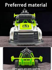 Remote Control Car With Drifting, Spraying, Lights, Music, Inertia And Collectible Features In Blue, Green Or Orange - Green - View 2