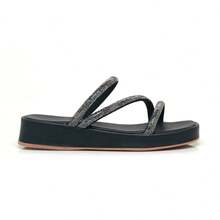 Women Flat Sandals - 黑色 - 查看 2