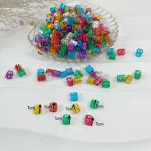 200pcs/Pack Aluminum Hair Rings For Kids' Braids, Colorful Hair Accessories For Girls