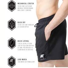 Arraia Maori Men Plus Size Shorts - 黑色 海軍藍 灰色 綠色 螢光色 - 查看 6