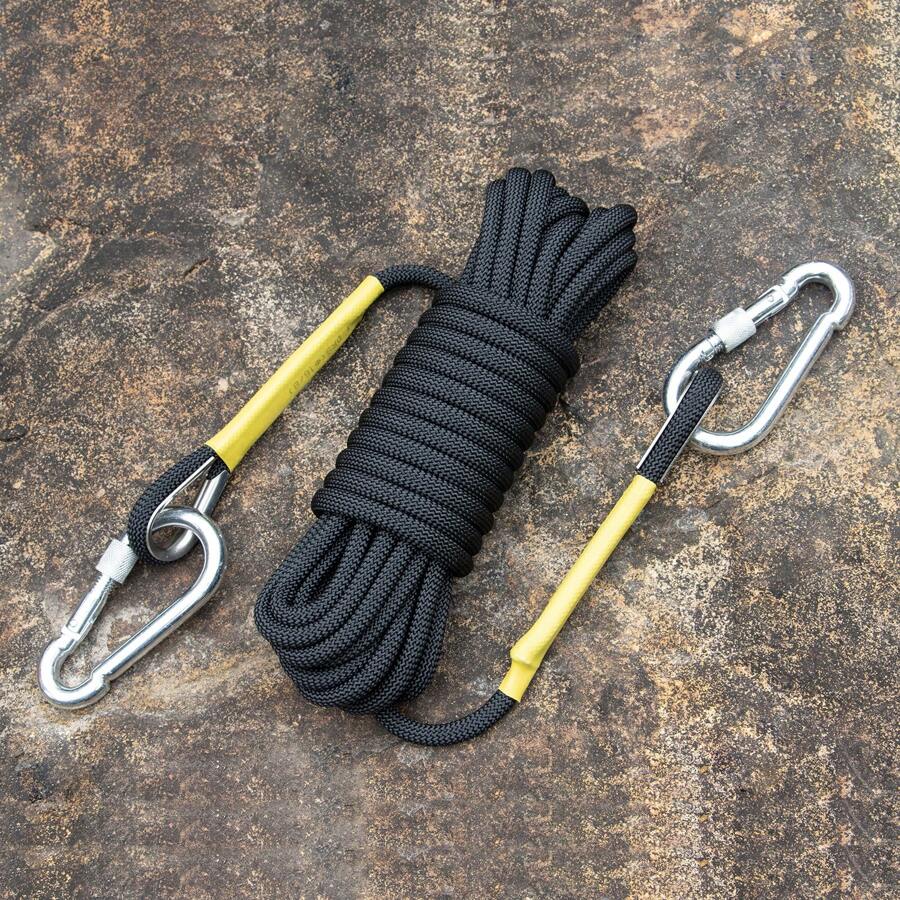 48股編織戶外高強度8mm 10m（30ft）靜態攀岩繩,安全繩,降落繩,救援降傘繩