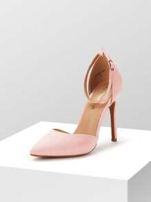Women  Fashion Dress High Heels Pointed Toe Prom Wedding Elegant Pumps Shoes - 粉色 - 查看 2