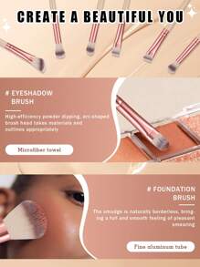 1 pieza Bolsa cosmética multifuncional con cremallera impermeable + Set de 32 piezas de herramientas de maquillaje, Set de brochas, Kit de brochas de maquillaje, Set de brochas de maquillaje, Set de maquillaje completo, Set de brochas de maquillaje, Kit de maquillaje completo, Kit de brochas, Set de brochas de maquillaje, Set de regalo de maquillaje, Set - Multicolor - Ver 6