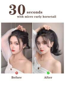 Synthetic Long Wavy Curly Ponytail For Women Ribbon Drawstring Tied To Hair Tail Hair Extension Natural Fake Hairpiece