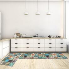 Kitchen Mat Set Anti-Slip Washable Kitchen Rug Pulley Set 2-Piece Anti-Fatigue Kitchen Floor Mats For Home Decor Office Standing Desk (E, 43x75+43x150 Cm) - Multicolor - View 3