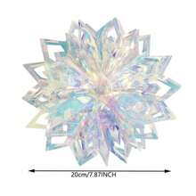 1PC*8" Iridescent Paper Ball Colorful Ornaments Party Neon For EID Ramadan Wedding Film Ball Birthday Honeycomb Decoration Home Decor Wooden Bead Garland Decor Frozen Party Mermaid Party