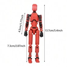 1 Pieza Juguetes De Modelo De Cuerpo Humano Impreso En 3d Robot Múltiples Articulaciones Poseibles [slucky 13] - Rosa - Ver 11
