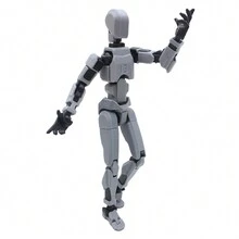 1 Pieza Juguetes De Modelo De Cuerpo Humano Impreso En 3d Robot Múltiples Articulaciones Poseibles [slucky 13] - Rosa - Ver 5
