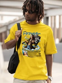 Men T-Shirts - Màu vàng - Xem 3