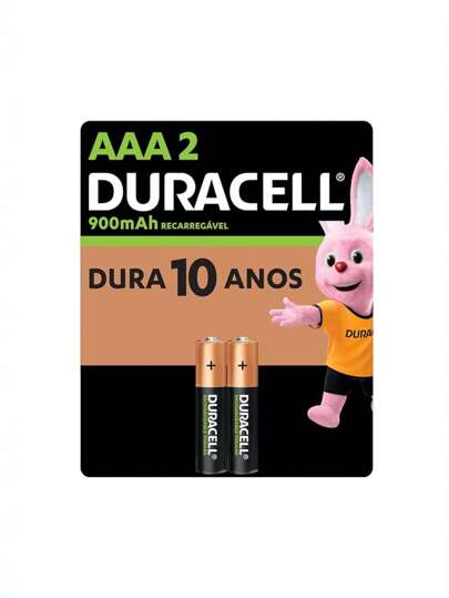 Pilha Recarregável AAA Pequena DURACELL c/2 un.