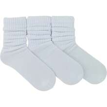 ToBeInStyle Pack Of 3 Of Colorful Unisex Fashion Slouch Socks - White - View 5