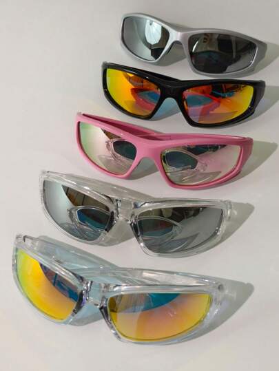 2pcs/Set Stylish Sport Cycling Glasses Suitable For Street Snap, Outfits, Party, Hiking, Camping. Great Gift For Friends, Boyfriends And Festivals. Shades Accessories Beach Accessories Glasses Shadesy2kfestival For Summer Beach Vacation,Outdoor,Travel