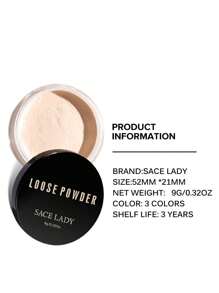 Sace Lady臉部粉底霜哑光完成油控持久平滑3種顏色9g散粉定妝粉,精緻輕盈粉色哑光色調 - 02 - 查看 4