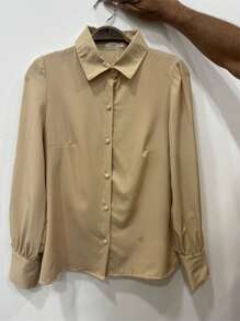 Women Blouses - Beige - View 5