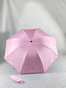 旅行雨傘,緊湊型防水防紫外線折疊傘,手動開關,防曬輕巧,防風抗紫外線 - 粉色 - 查看 7