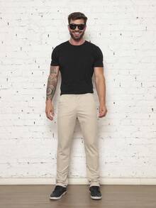 Men Pants - 米色 - 查看 2