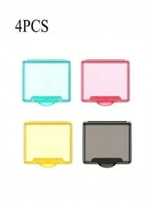 4 Piezas Cajas Pequeñas Para Pastillas, Caja De Almacenamiento, Pastillero De Plástico Transparente Conveniente Para Llevar Compacto Y Conveniente Para Viajar, Dispensador De Pastillas, Organizador De Medicamentos Sellado A Prueba De Agua Y Humedad - Multicolor - Ver 4