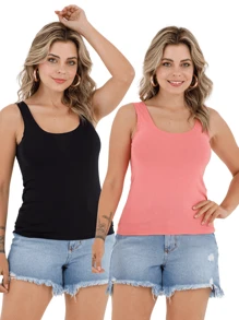 Women Tank Tops & Camis - Màu Hồng  San hô - Xem 1