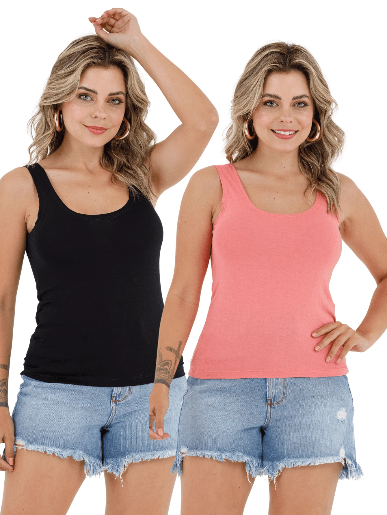 Women Tank Tops & Camis - Màu Hồng  San hô - Xem 1