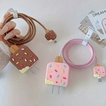 4pcs Hình Ice Cream 20W Bộ sạc Vỏ bảo vệ - Nhiều màu - Xem 8
